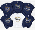 Personalised Hen Party T Shirts, Team Bachelorette Party Shirt, Crown Love team