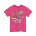 Sun & Flowers T-Shirt - Happy Floral Tee for Positive Energy