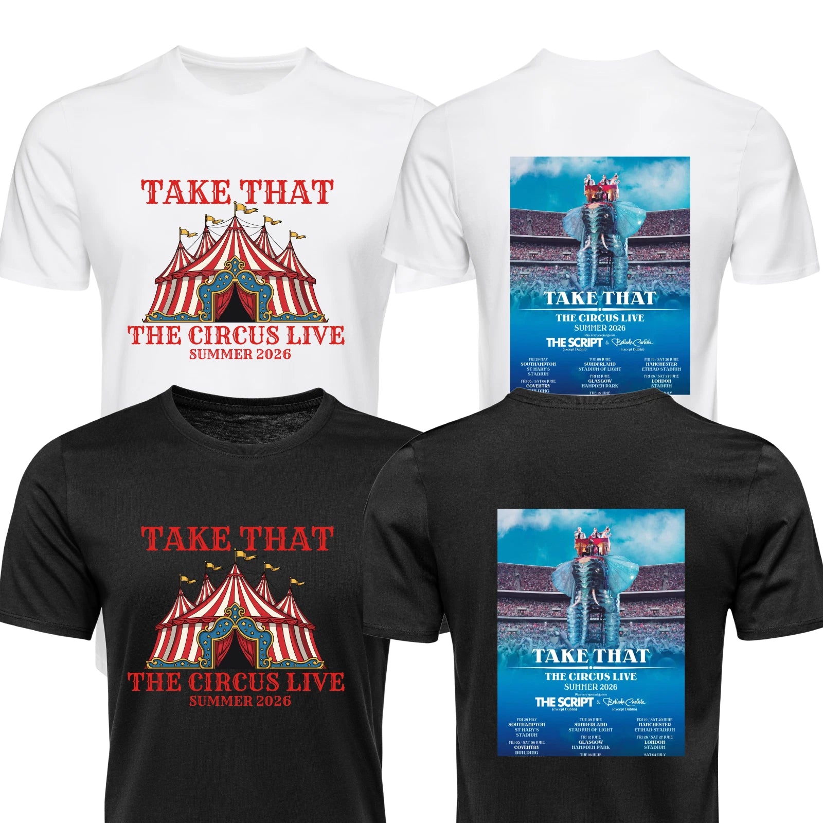 Take That The Circus T shirt Live Tour Inspired Unisex Adults Kids Music Tee Top