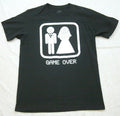 Wedding Game Over Graphic Mans Black White Cotton Tee T-Shirt Top Medium GG22