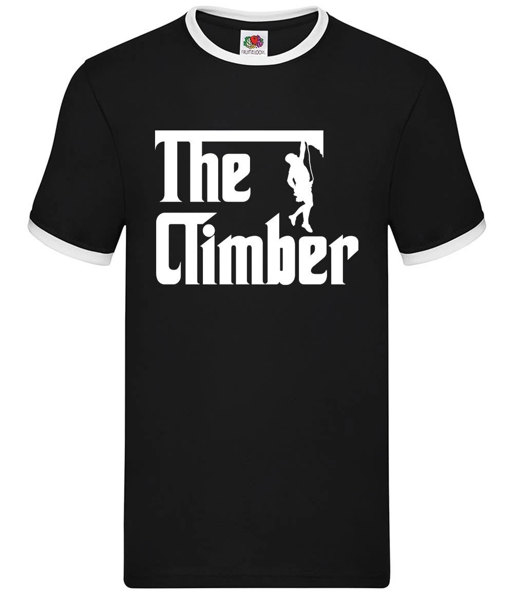 The Climber - Mens Ringer - Climbing Free Climb Rock Face Bouldering