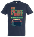 The Future Is Here T-Shirt Gamer Gaming Games Pixel Retro Arcade VR Goggles