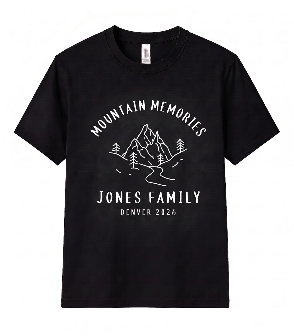 Custom Family Vacation Shirt Mountains Camping Crew Hiking Trip Mountain Hiking