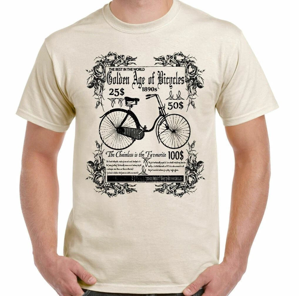 THE Golden Age Of Bicycles Mens Funny Cycling T-Shirt Bike Cycle MTB Road Racer