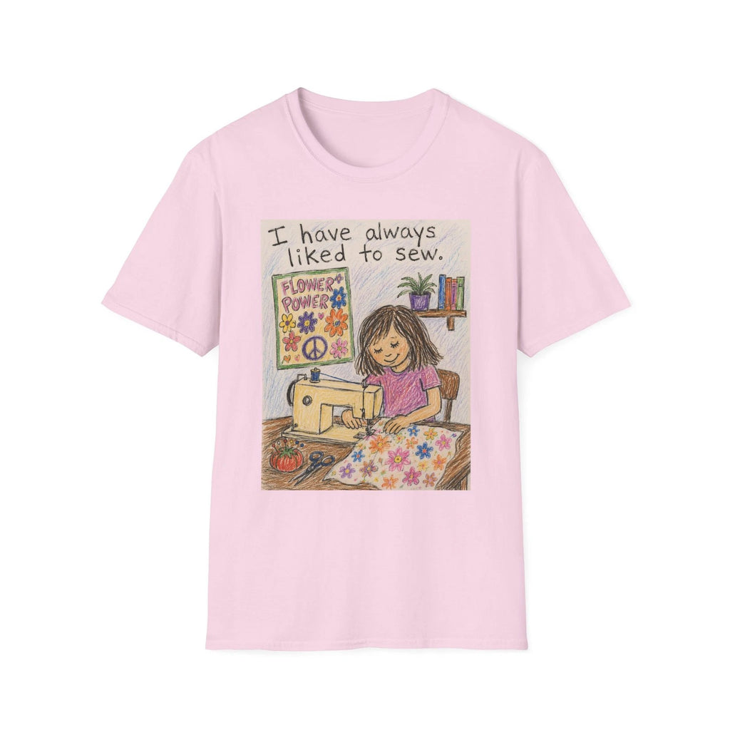 I Have Always Liked to Sew T-Shirt | Sewing quilting Illustration Tee
