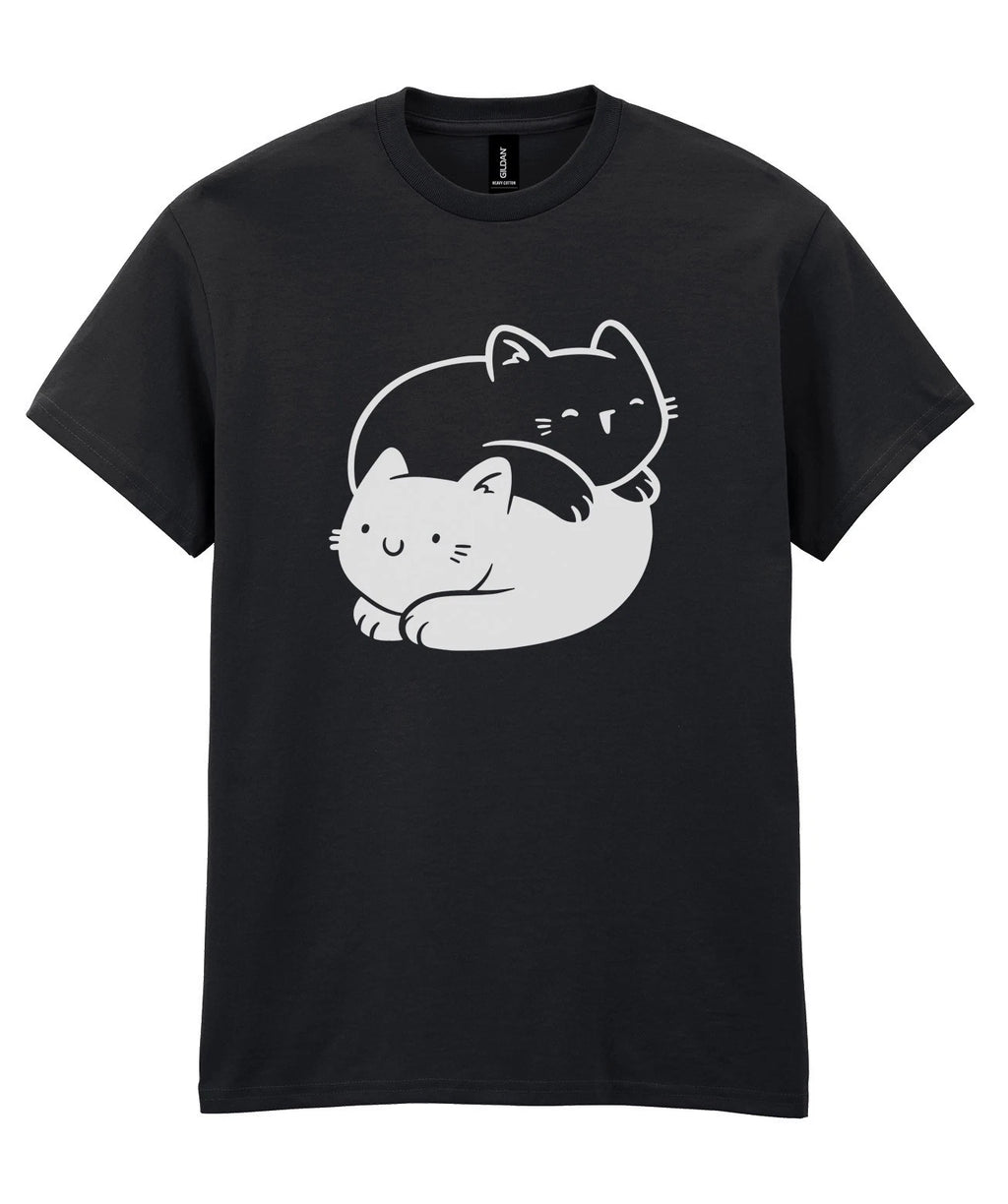 Personalised Cat Lover T-Shirt – Kawaii Cartoon Cats Graphic – Custom Name Kitty