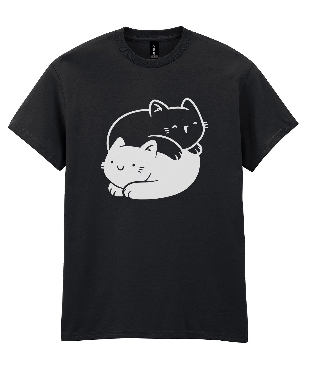 Personalised Cat Lover T-Shirt – Kawaii Cartoon Cats Graphic – Custom Name Kitty