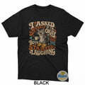 Funny Cat I Asked Myself If I’m Okay Retro 70s Vintage Humor T-Shirt