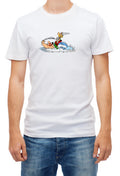 Funny Asterix and Obelix Cartoon Short Sleeve White Men's T Shirt F064