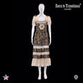 women clothing summer dress fashion brand embroidered black white animal print 1