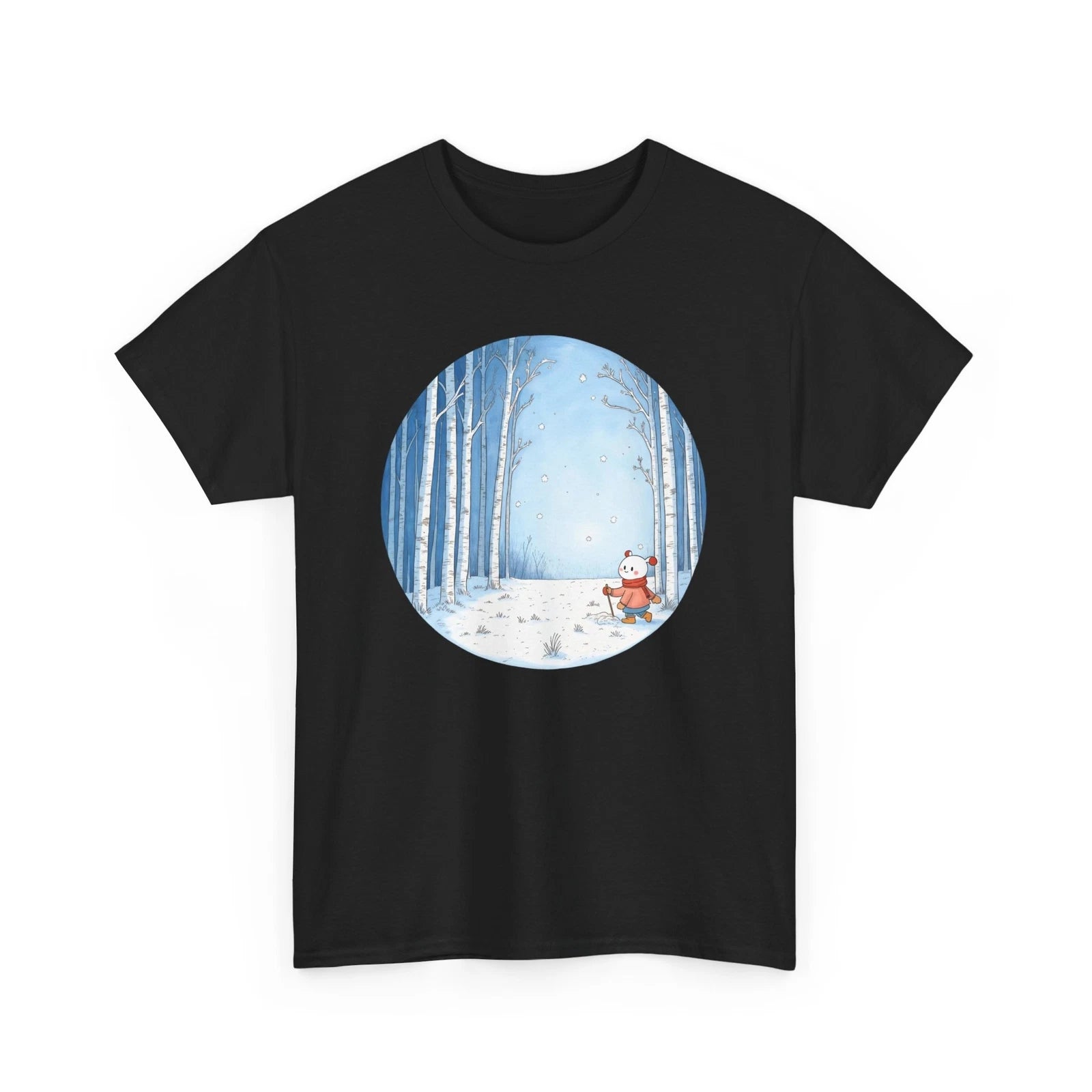 Cute Bear in Winter T-Shirt | Chilly Season Shirt | Cozy & Warm Winter Vibes Tee