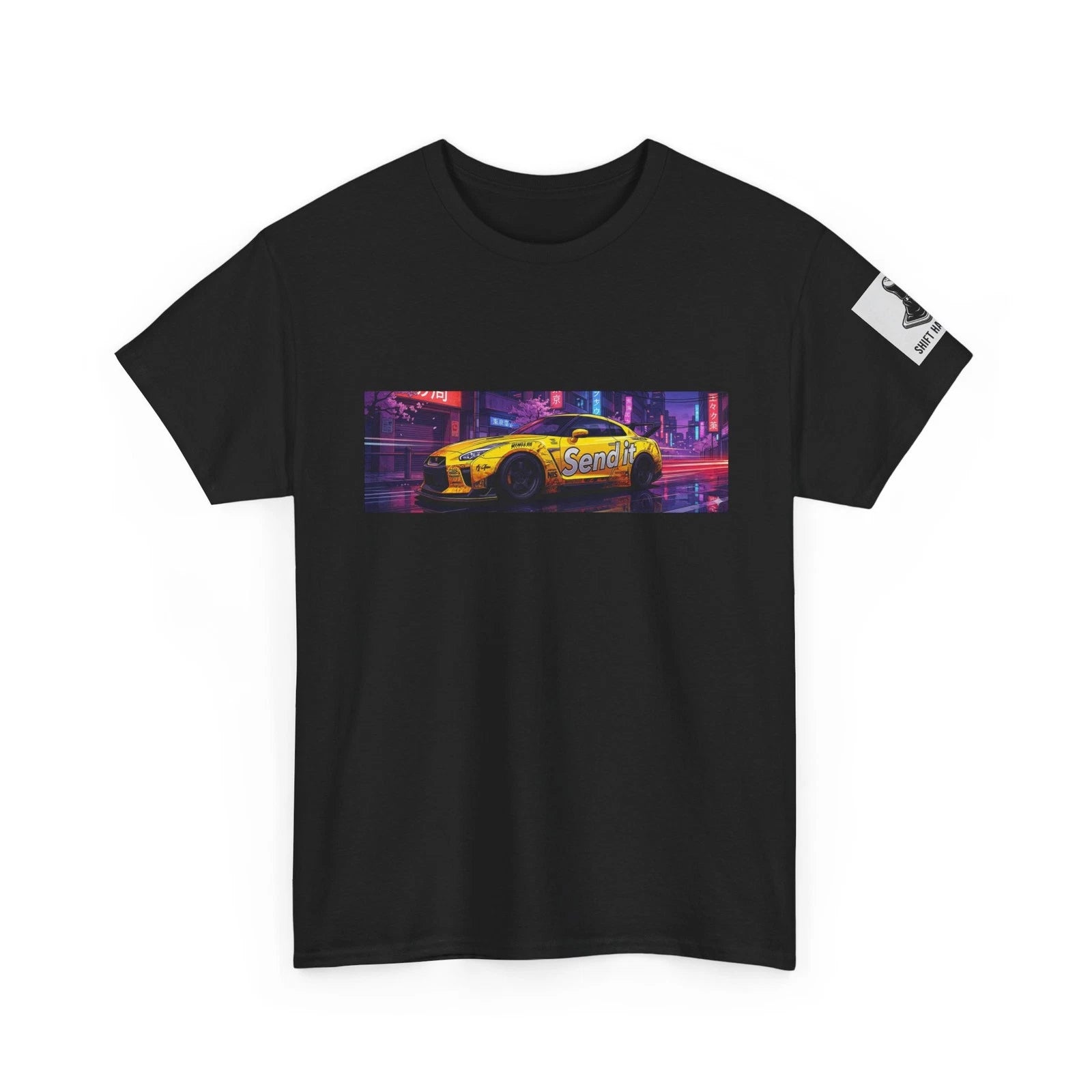 Send it Neon Cyberpunk Jdm skyline GTR Racing Car Tee