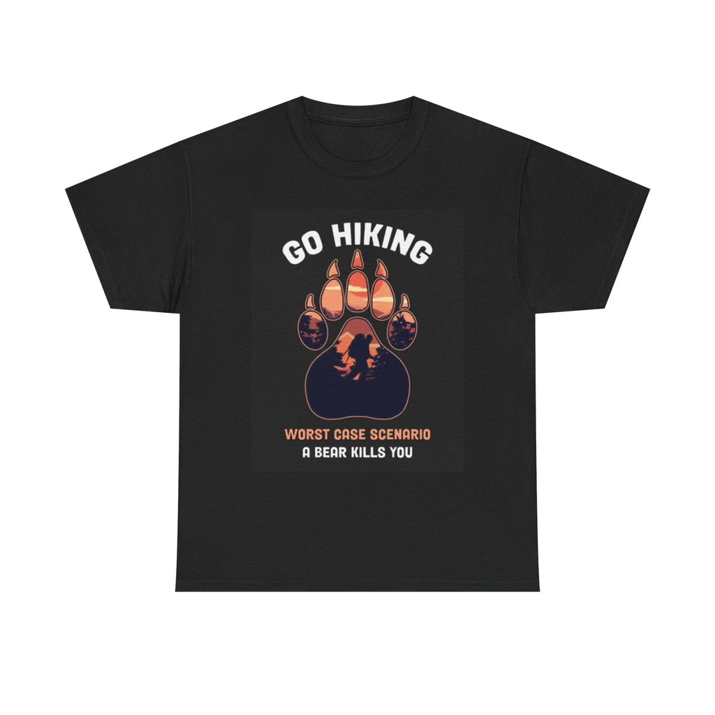 Hiking Bear Tee, Outdoor Adventure T-Shirt, Exercise Workout Shirt, Funny Gym