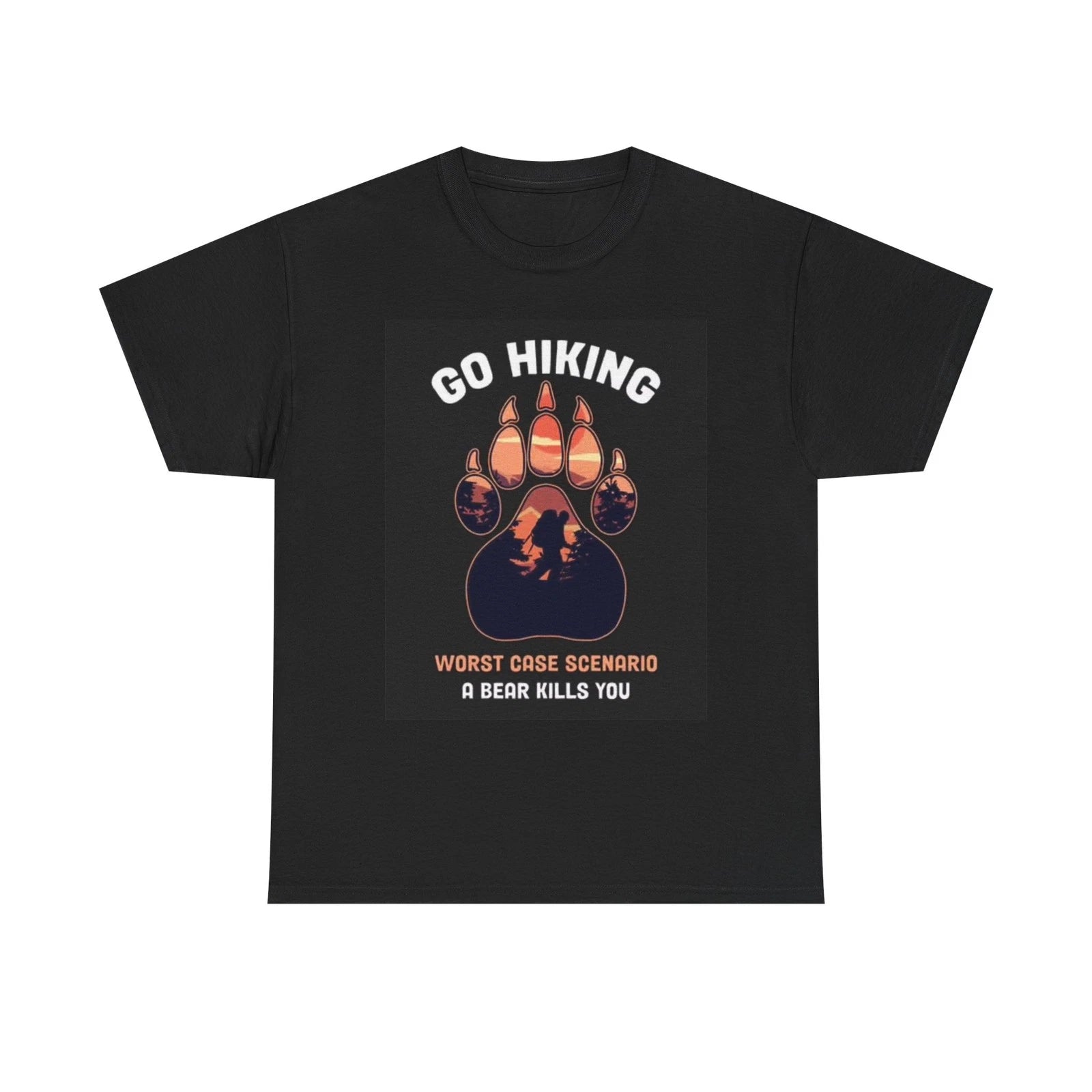 Hiking Bear Tee, Outdoor Adventure T-Shirt, Exercise Workout Shirt, Funny Gym