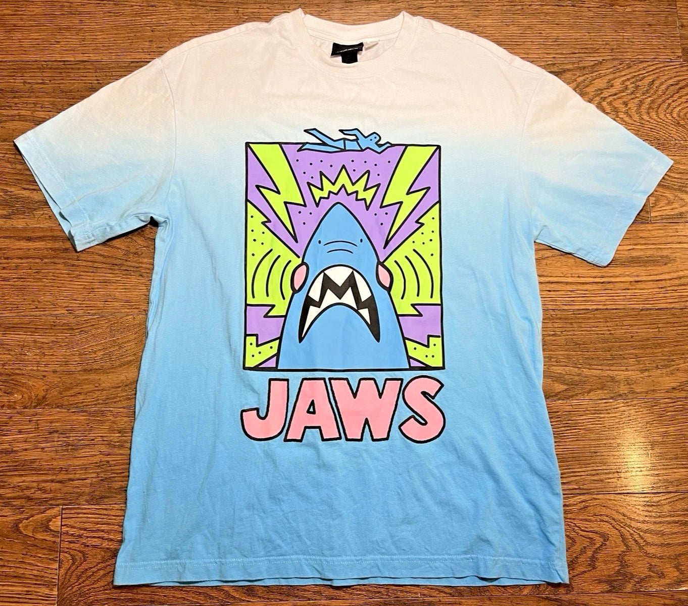 Jaws Movie Retro Pop Art Graphic T-Shirt H&M Adult Small Oversized/Relaxed Fit