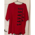 2 Monkeys Mens Savage Graphic T-Shirt Red Kanji Streetwear Tee Size 4XL Made USA