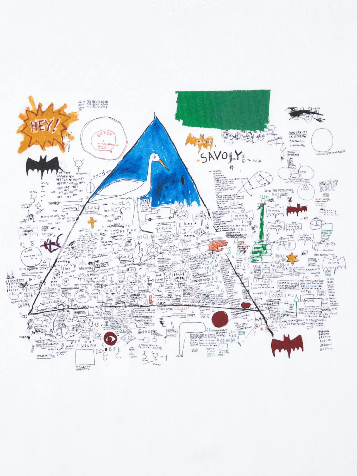 UNIQLO UT Archive NY POP ART Jean-Michel Basquiat T-Shirt crew pyramid  2XL XXL