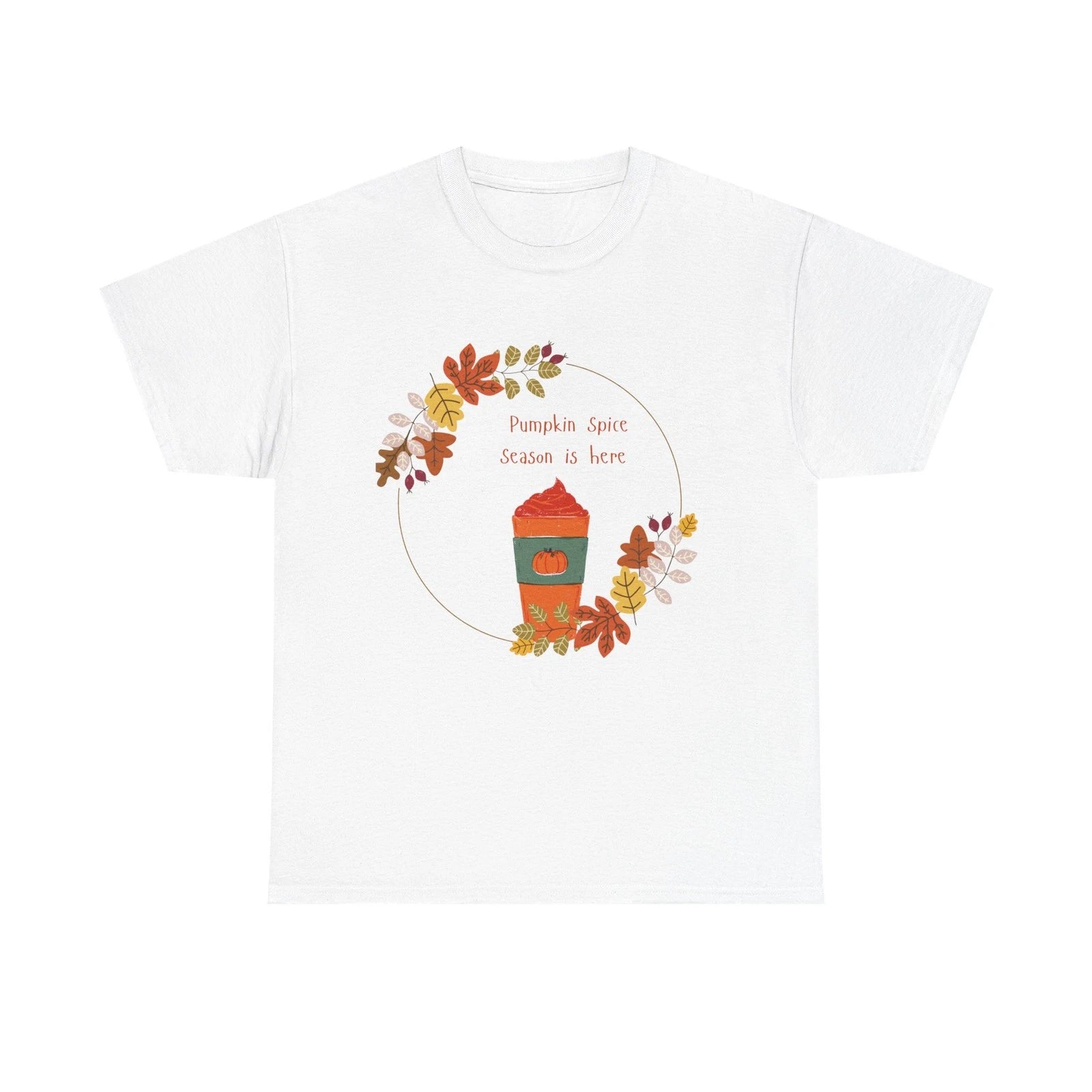 Pumpkin Spice Latte Tee | Autumn Leaves Coffee Cup