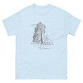 Light blue graphic tee  Minimalist tree shirt  Sketch art  street wear