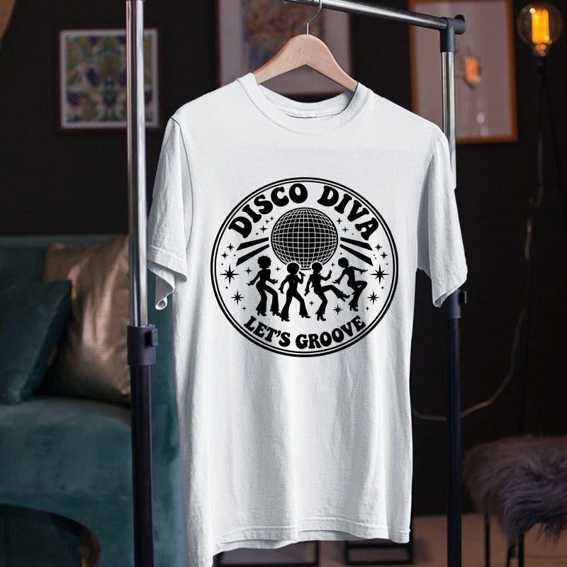 Disco Diva T-Shirt Lets Groove Dance Lovers Disco Party Confident Dancer Gift