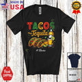 Custom Name Tacos & Tequila; Humorous Cinco De Mayo Drinking Mexican T-Shirt
