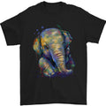 Elephant Hand Drawn Watercolour Mens T-Shirt 100% Cotton