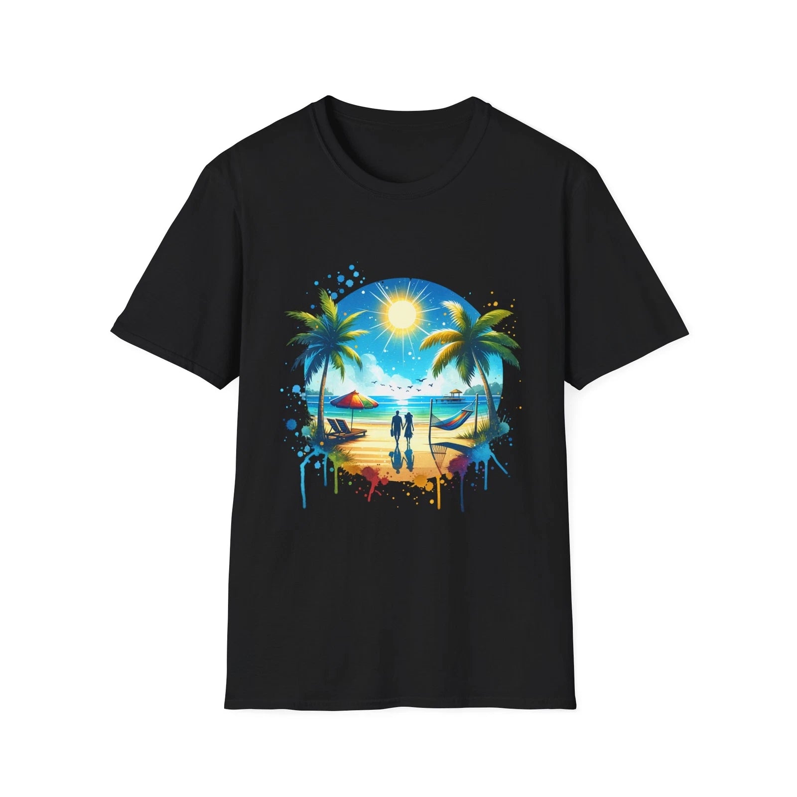 Tropical Sunset Unisex T-Shirt, Summer Vibes, Beach Lover Gift, Vacation Wear,