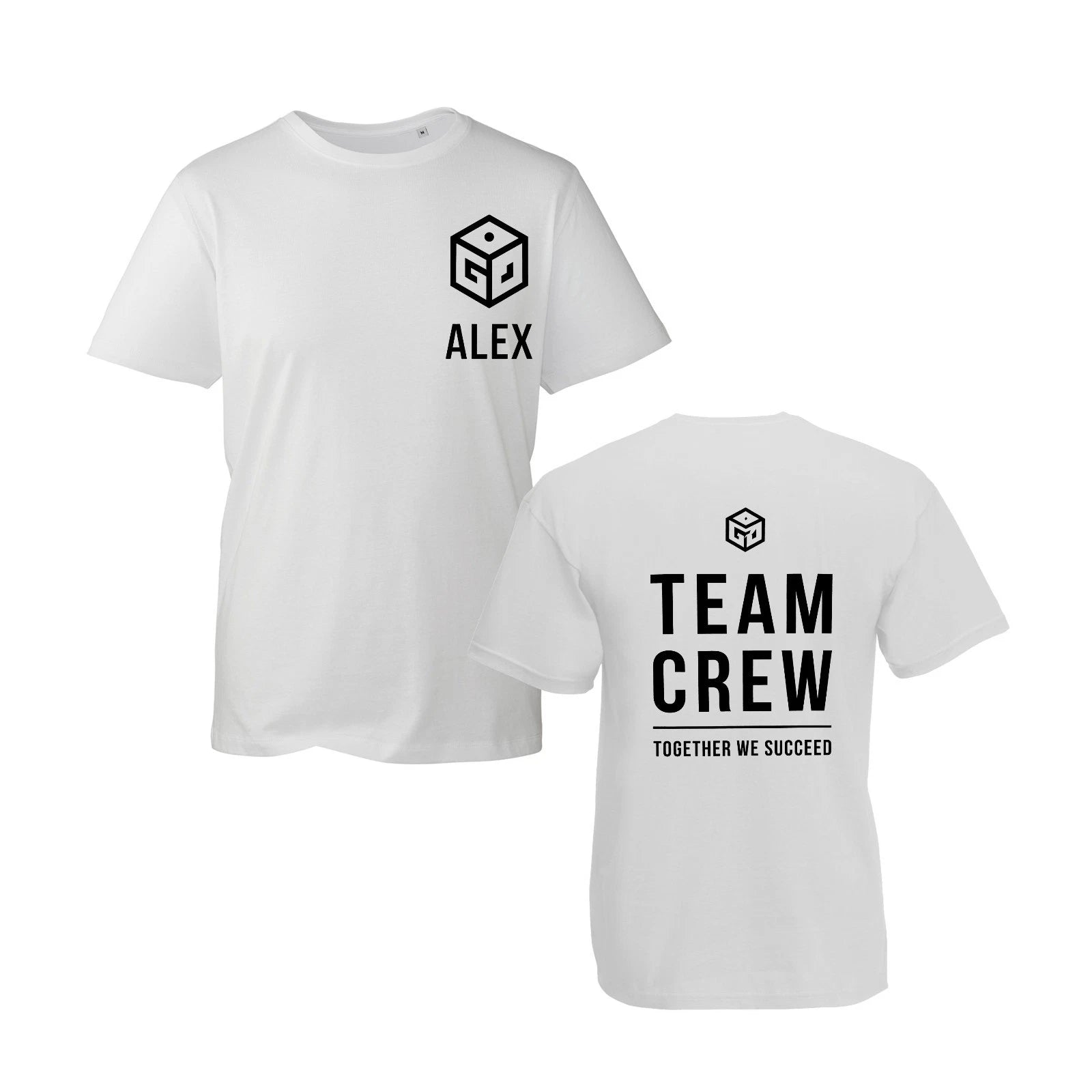 Team Crew T Shirt Personalised Custom Name Business Workwear Graphic Print Top