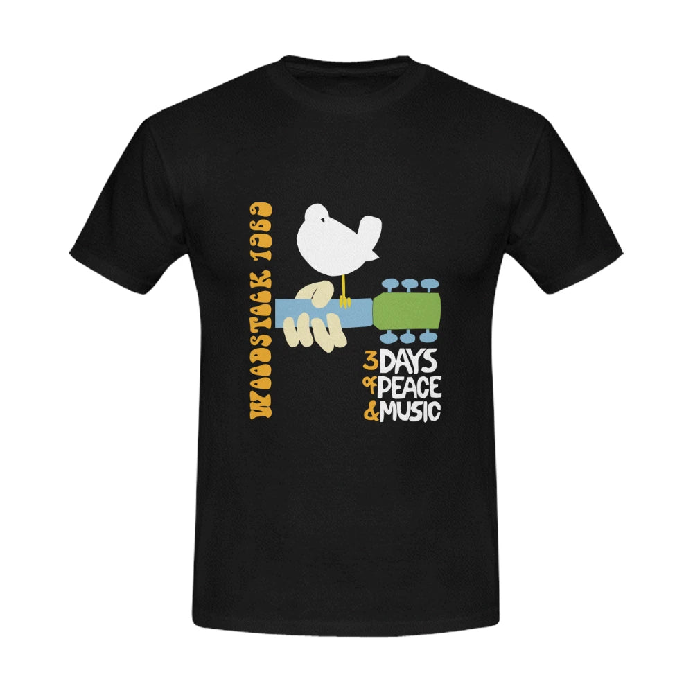Woodstock 1969 Music Festival Inspired Retro Hendrix T-Shirt Unisex Print