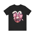 Easter Disco Ball Bunny Ears Pink Bow Retro Party Aesthetic T-Shirt