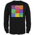 Election Bernie Sanders Hair Minimalist Pop Art Black Adult Long Sleeve T-Shirt
