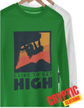 I Like To Get High Funny Rock Climbing T SHIRT Climber Free Climb Joke GIFT TEE