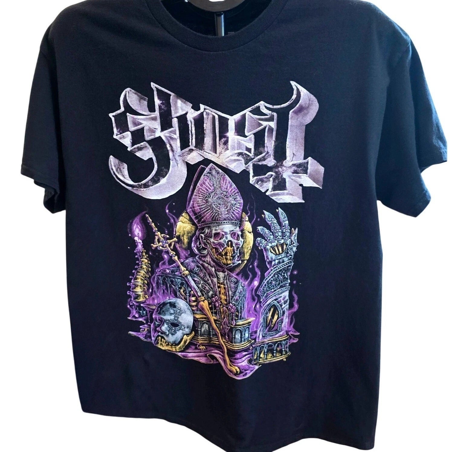 Ghost Band Shirt XL Papa V Perpetua Skeletour 2025 Tour Black Metal Graphic Tee