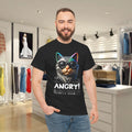Angry Cat Goggles Neon Cyberpunk Streetwear Graphic T-Shirt