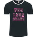 Tarot Cards Fortune Teller Skulls Mens Ringer T-Shirt FotL