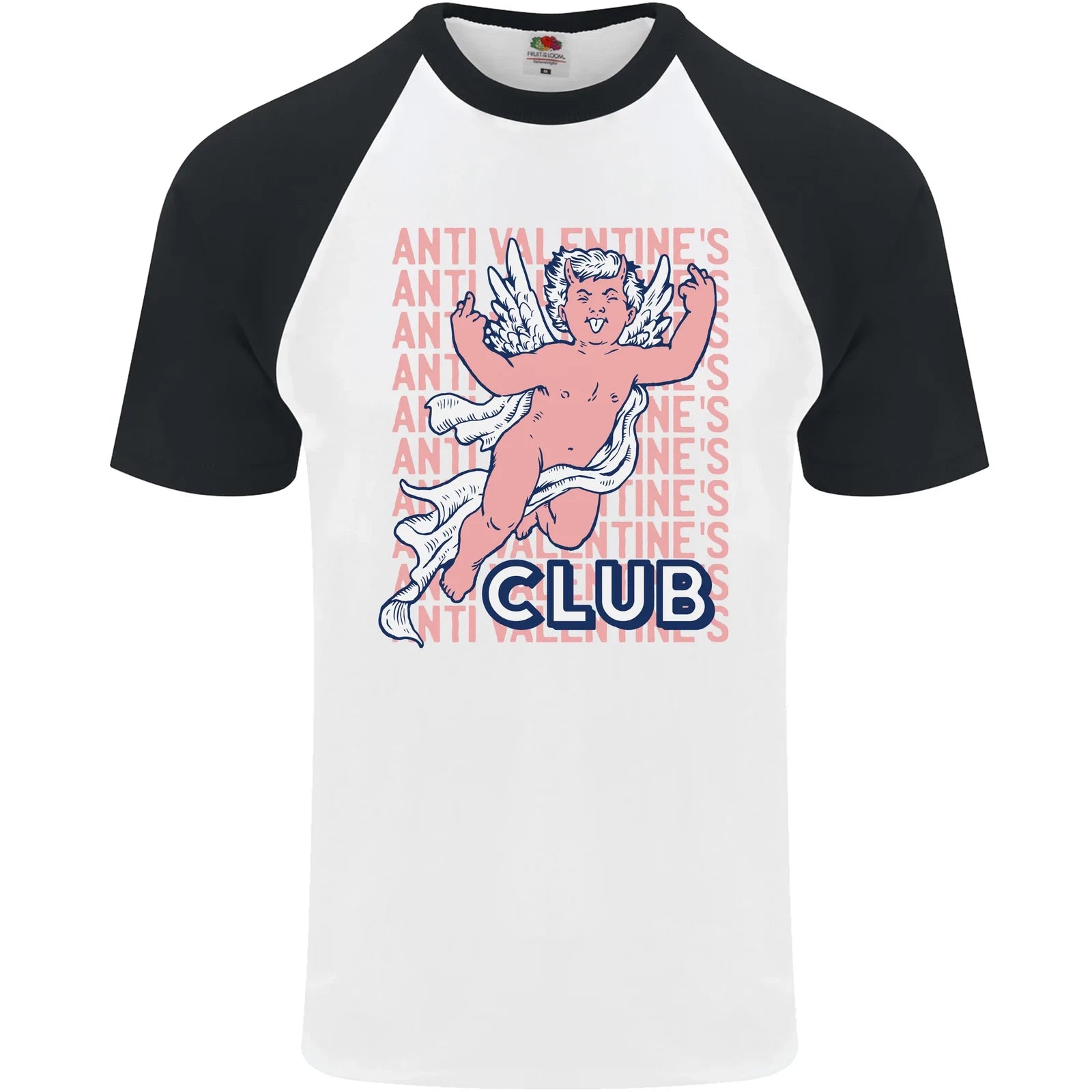 Anti Valentines Day Club Mens S/S Baseball T-Shirt
