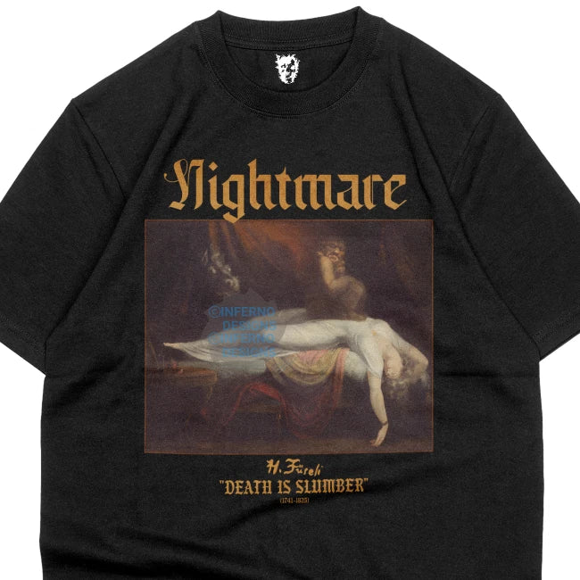 The Nightmare Painting Shirt Goth Y2K Grunge Streetwear Tee Classic Art T-Shirt