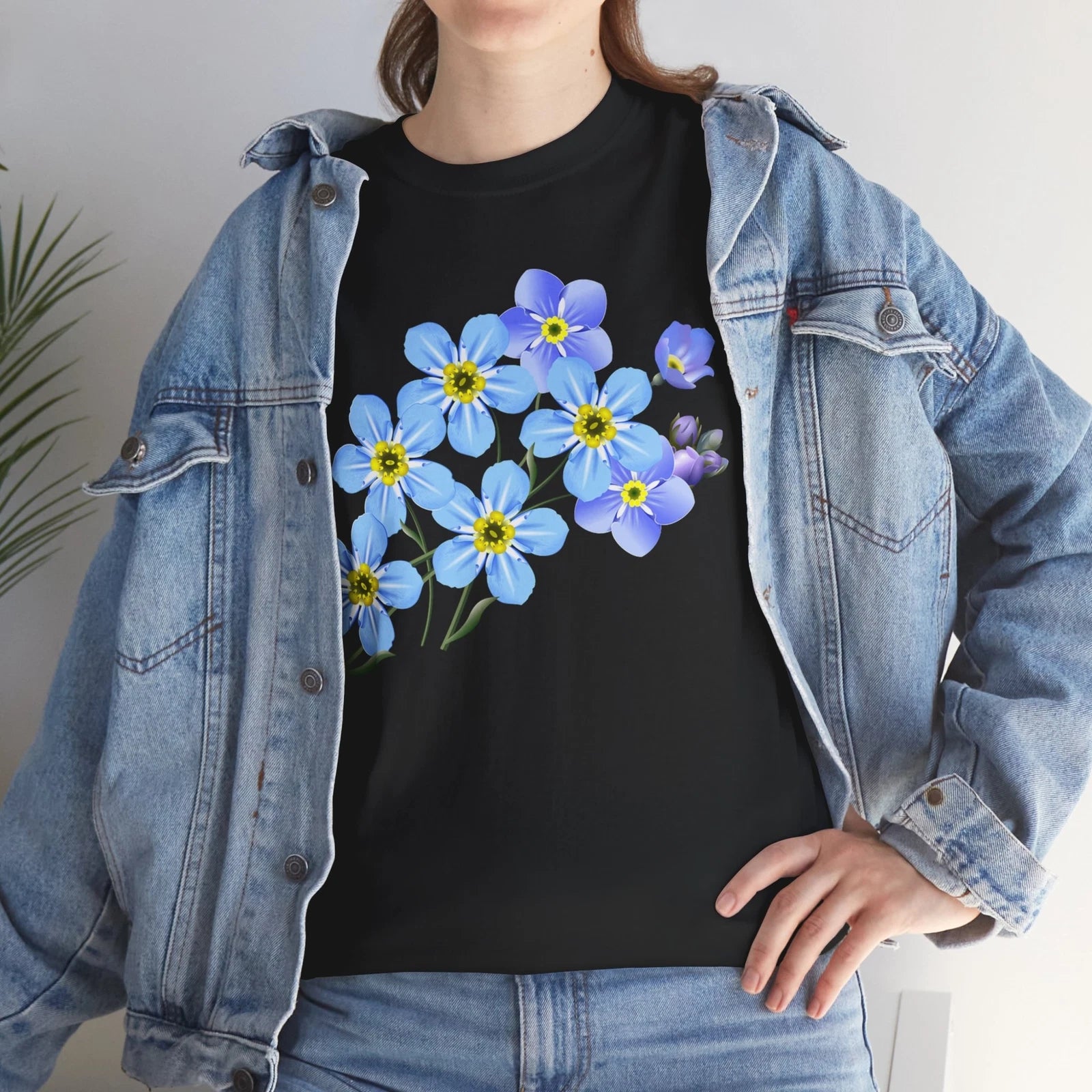 Floral Sketch T-Shirt - Hand-Drawn Flower Tee for Artistic Souls