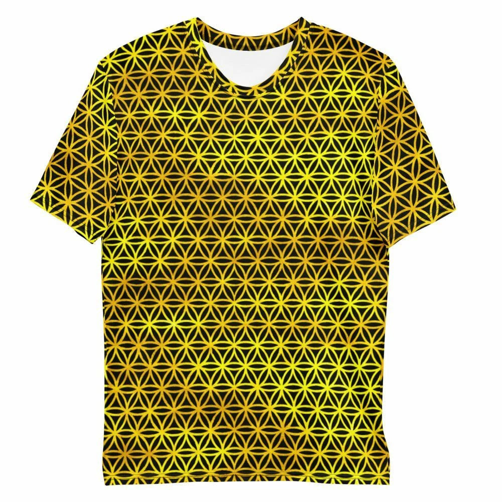 Flower Of Life Sacred Geometry Men's Crew Neck T-Shirt