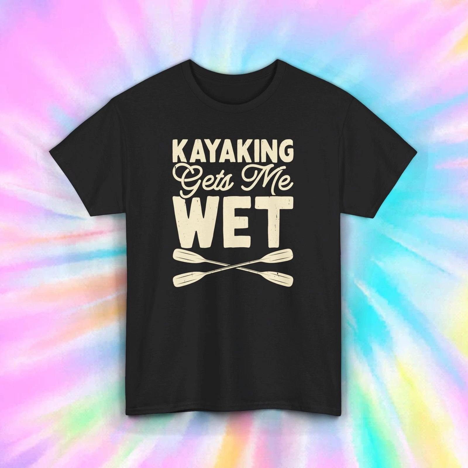 Kayaking Gets Me Wet Shirt | Funny Kayak Paddling Tee S-5XL | Outdoor Adventure