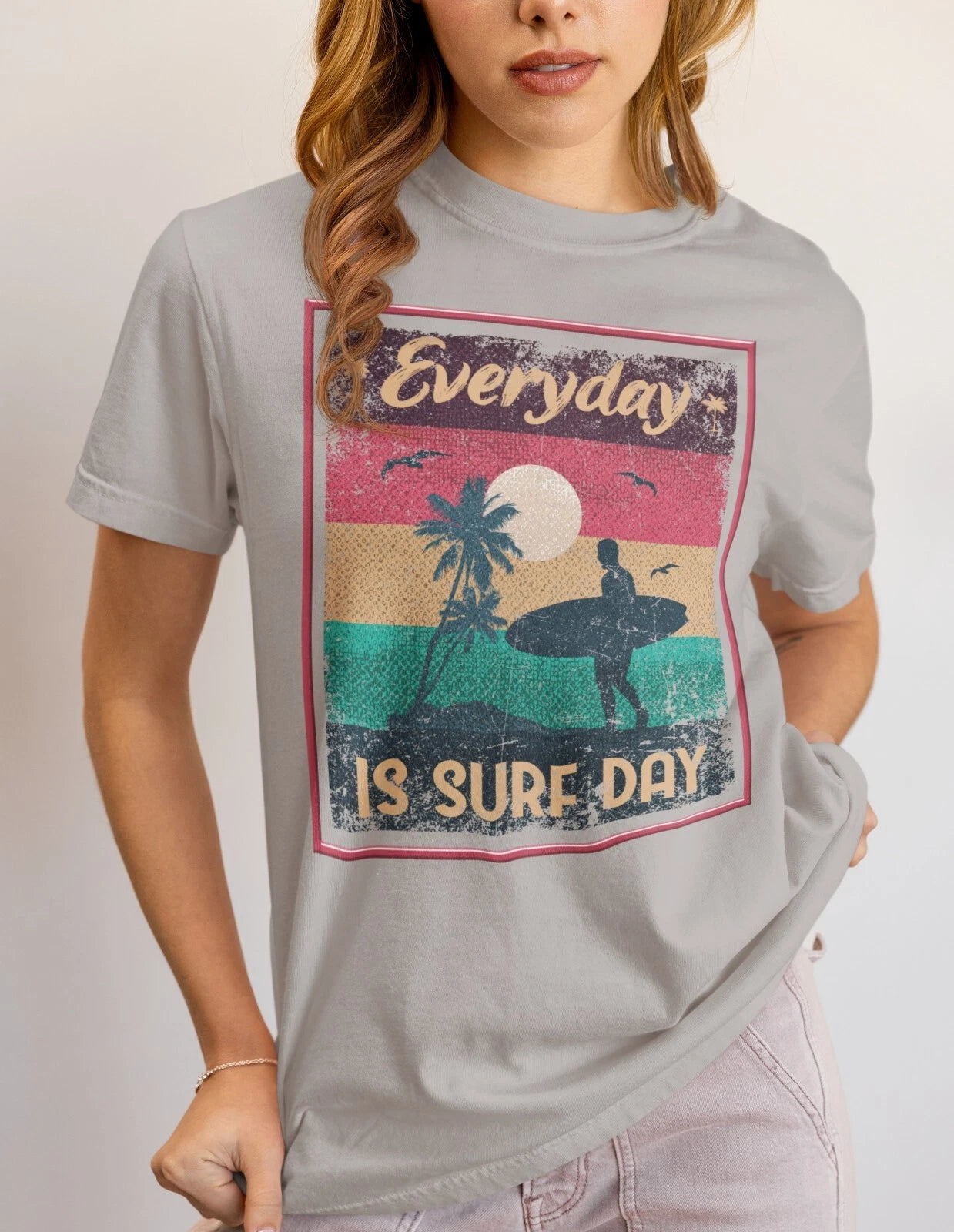 Summer Vibes Everyday Surf Day Vintage Palm Beach Holiday Official Men's T-Shirt
