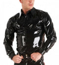 9987 Latex Shirts Men's Long Sleeves Jacket long sleeve 0.4mm custom made