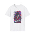 Neon Kabuki Mask T-Shirt Japanese Streetwear Cyberpunk Graphic Tee Tokyo Gift