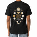 Moon Phases Moon Child Tee | Celestial Sun and Crescent Moon Design