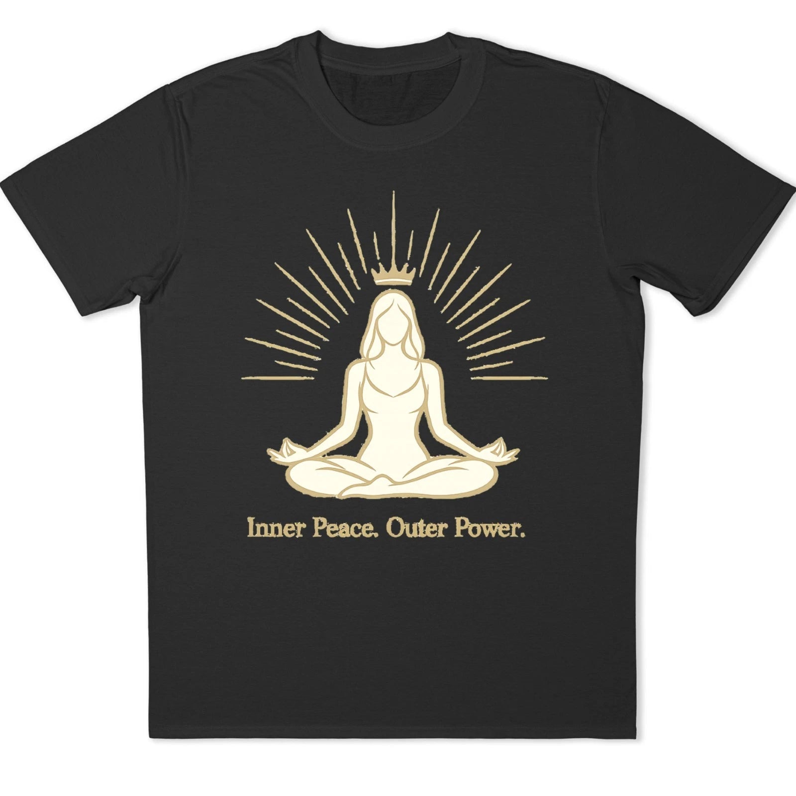 Inner Peace Outer Power Meditation Yoga Spiritual Zen Mindful Boho Graphic Tee.