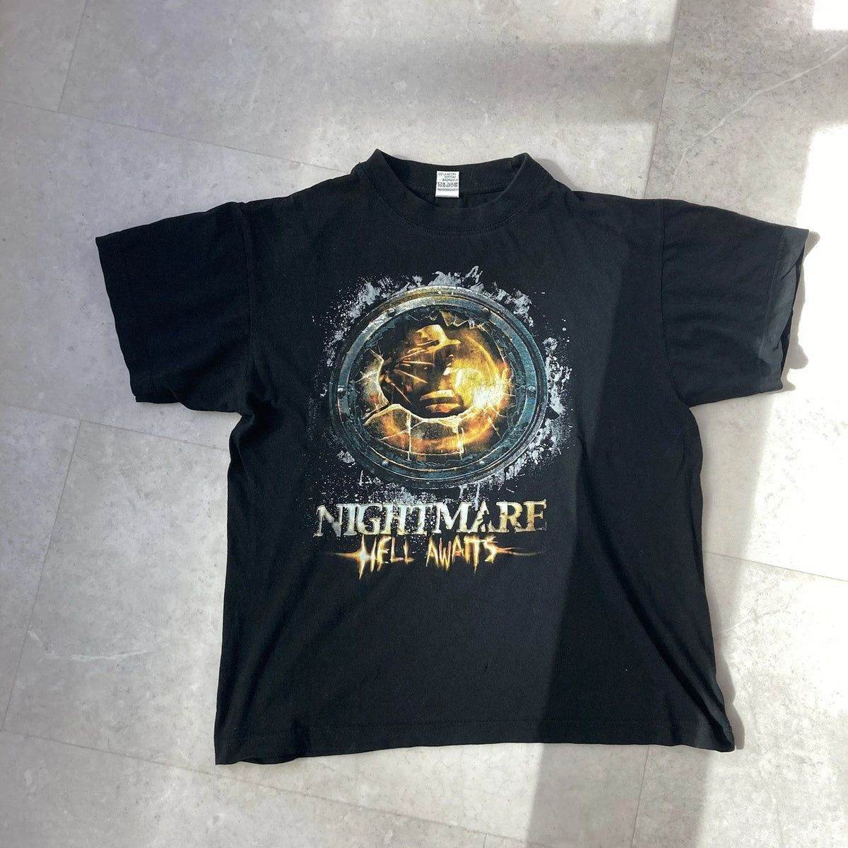 vintage nightmare hell awaits rotterdam records hardcore gabber techno tee