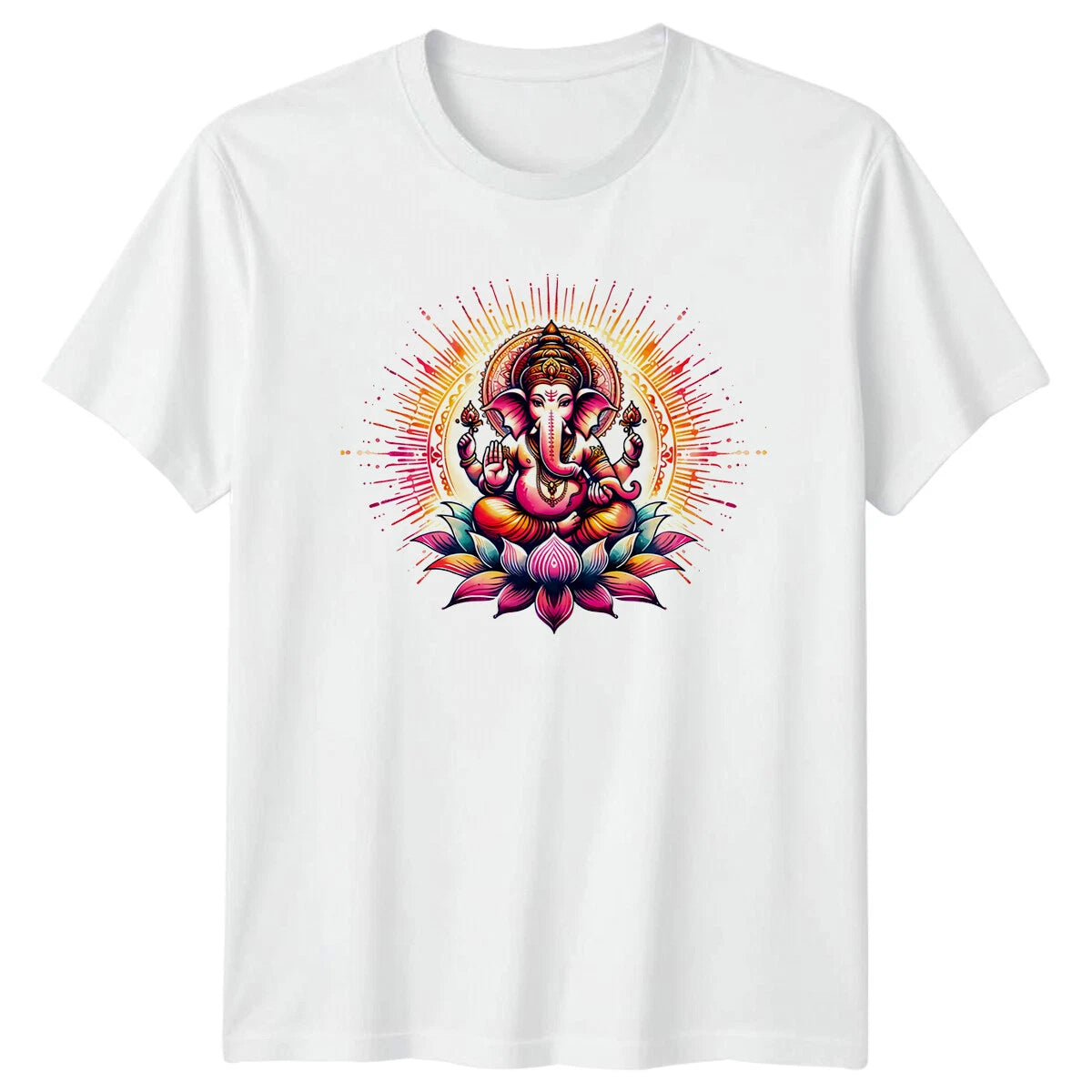 Ganesh Yoga T-Shirt, Hindu God Lotus Meditation Tee Spiritual Gift