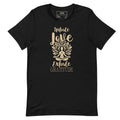 Meditation T-Shirt Inhale Love Exhale Gratitude Buddha Lotus Black Graphic Tee