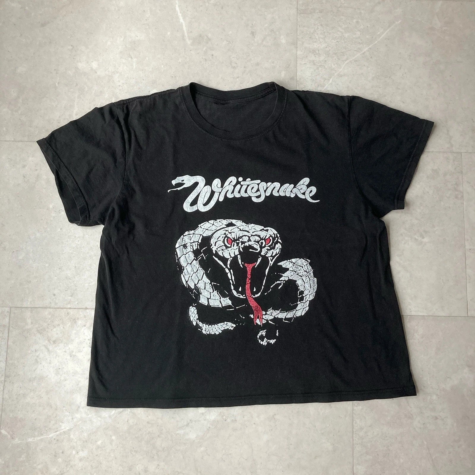 vintage whitesnake david coverdale metal rock band boxy tee size medium