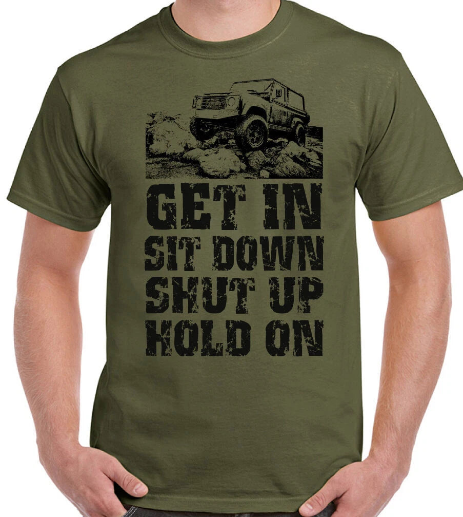 4x4T-Shirt Off Roading Get In Sit Down Mens Funny 4X4 110 90 SVX